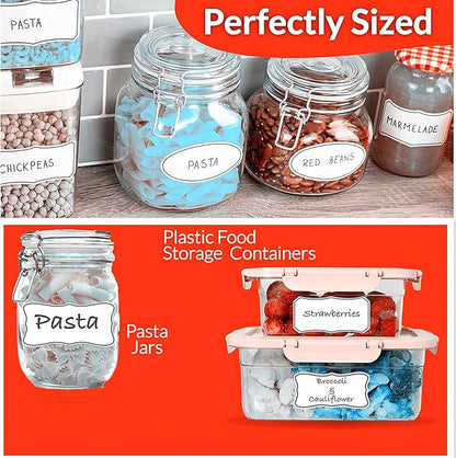Hybsk Removable Freezer Food Labels for Jars Easy Peel Off - Frozen Food Storage Labels That Leave No Sticky Residue After Use (Type 2)