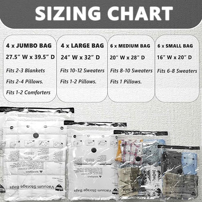 10 Medium Vacuum Storage Bags with Electric Pump, Compression Packing Seal Space Saver Cubes for Clothing Pillows
