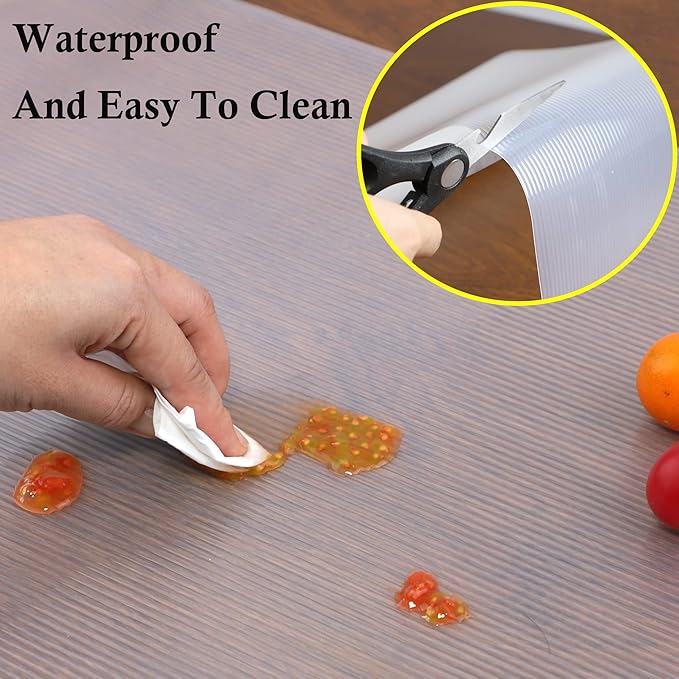 Shelf Liner Non Slip Cabinets Drawers Liner 14 Inch Wide X 20 Ft Non Adhesive Closet Pantry Shelf Liner Clear Waterproof Kitchen Bathroom Drawer Liners Fridge Drawer Cupboard Liners Mat