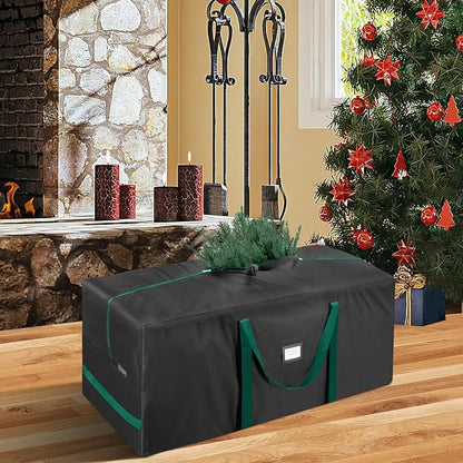 BALEINE 9 ft Christmas Tree Storage Bag, Heavy Duty 900D Oxford Fabric with Reinforced Handles and Dual Zippers Wide Opening, Extra Large Storage Container for Trees and Decorations (Black)