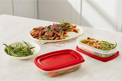 Rubbermaid EasyFindLids Meal Prep Containers 5.5 Cup Red