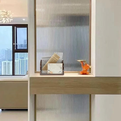 Mail Organizer with Clear Acrylic Dividers - 3 Slots Letter Holder for Desk, Mail Sorter Organizer Wall Mounted, Mailbox Hoder Counter for Home Office Family