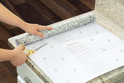 EasyLiner Peel & Stick Decor Removable Peel and Stick Wallpaper - Self Adhesive Decorative Shelf Paper for Cabinets, Walls, Resurfacing Projects - Adhesive Shelf Liner - 20in x 18ft - Gray Granite