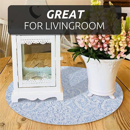 FIFTY FEET 12X600 Inch Shelf Liner with Scissor & Tape Measure for Kitchen Cabinets, PVC Drawer Liner for Dresser Non-Slip Bathroom, Non-Adhesive Cabinet Liner Washable (Pale Blue)
