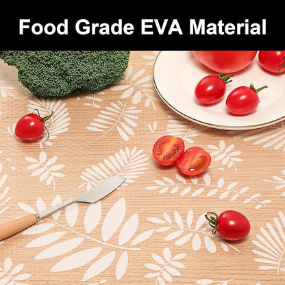 Cooyes Shelf Liners for Kitchen Cabinets Waterproof & Oil-Proof Kitchen Cupboard Mats Non-Slip Drawer Mats EVA Material Non Adhesive Fridge Liner for Shelves（23.6" W x 236" L）