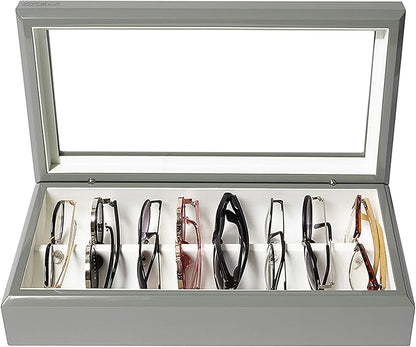 OYOBox Maxi Luxury Eyewear Organizer, Lacquered Wood Box for Glasses + Sunglasses