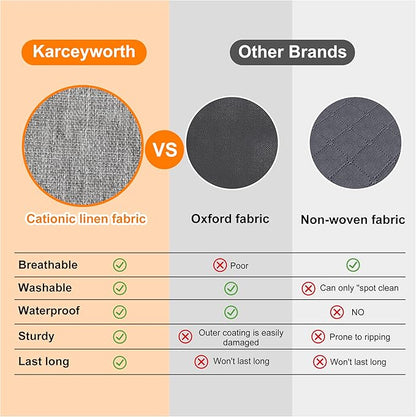 Karceyworth 2 Pack 105L Comforter Storage Bags, Extra Large Bedding Storage Bags with Category Card and Clear Window, Reinforced Handles & Zippers, Foldable Closet Organizers for Blanket Pillow