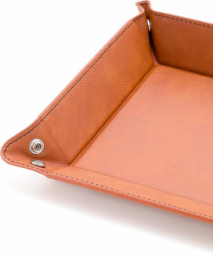Krazy Case PU Leather Valet Tray For Men Women, Personalized Valet Tray, PU Leather Organizer For Keys, Phone, Wallet, Desktop Storage