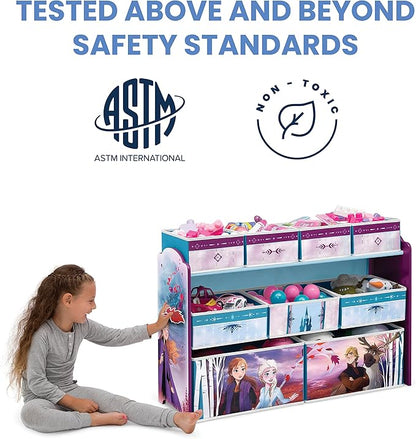 Disney Frozen Deluxe 9 Bin Design and Store Toy Organizer by Delta Children, Greenguard Gold Certified