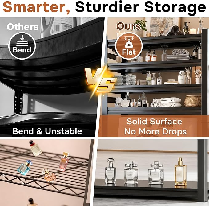 Over Washer and Dryer Shelves,4 Tier Adjustable Height Shelving,Space Saving Shelf,Adjustable Easy to Install,Space Saver Laundry Shelf Organizer,63”H*17.7”D*39.3“W