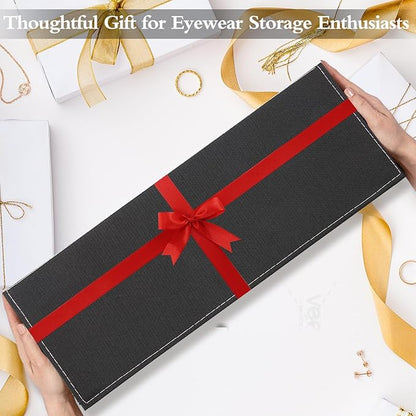 Baojulong 8-Slot Eyeglass Case Organizer - Stylish Storage for Sunglasses & Glasses, Ideal for Home Use & Eyewear Collectors