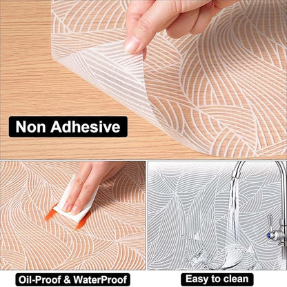 Cooyes Shelf Liners for Kitchen Cabinets, Refrigerator Liners Waterproof & Oil-Proof Kitchen Cupboard Liner Drawer Mats EVA Material Non Adhesive Fridge Liner for Shelves（23.6" W x 236" L）