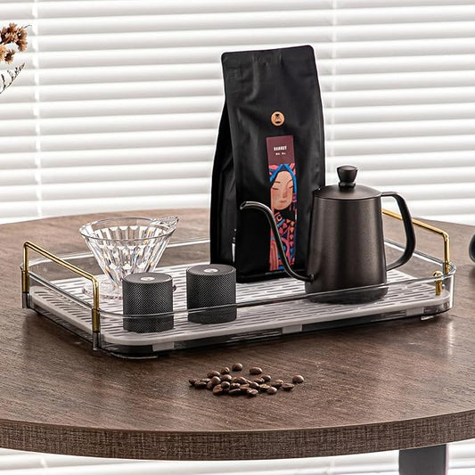 Seoneiro Whiskey Tray, Glass Cup Rack, Mug Holder, Coffee Cup Organizer, Bathroom Countertop with Drain Board Wine Glass Decorative Organizer, Food Tray, Kitchen Spice Rack