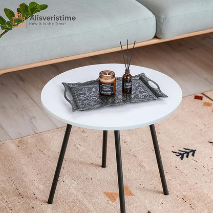 Alisveristime Ottoman Turkish Zamak Serving Tray with Traditional Motifs, Ideal for Coffee and Tea - Six Person Tray (14.5 x 9.85 in) (Black)