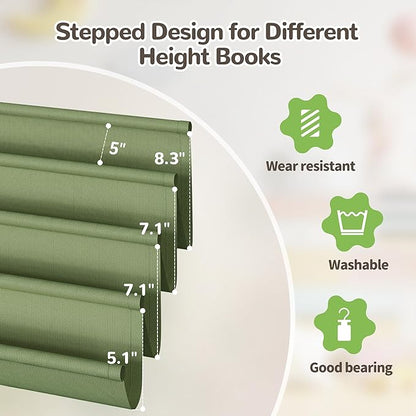 ELYKEN Toddler Bookshelf for Kids Rooms, Nursery Book Shelves with Open Forward Display, Montessori Book shelf for Baby Room, Small Children Classroom Books Rack Storage, Reading Corner for Kid, Green