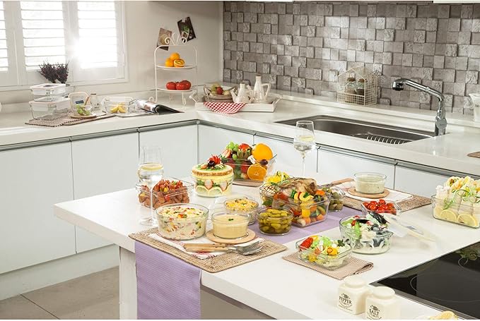 Glasslock Oven and Microwave Safe Glass Food Storage Containers 18 Piece Set