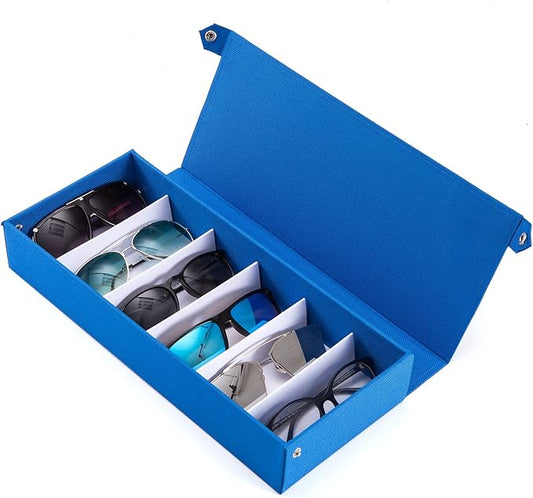 TRIUMPH VISION Sunglasses Organizer Storage Eyeglasses Holder - Multiple Glasses Case Box Eyewear Case with Lid