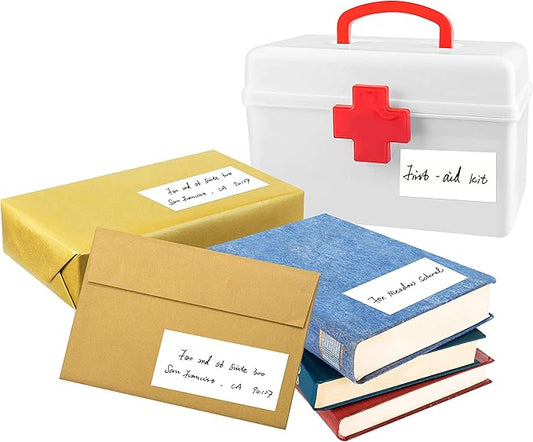 120 Large Size Removable Customizable Blank Labels, Water/Oil/Tear Resistant, No Residue for Home Organization Projects, Bins, Kitchen Storage Containers, Desk Items(2”x 4”)