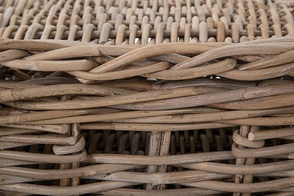 Rectangular Underbed Storage Bin with Lid Rattan Basket for Clothes, Blankets Pillows Lightweight Wicker Storage Unit 7 in. H x 21 in. L x 15 in. W - from Kouboo