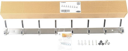 WEBI Heavy Duty 24 Inch SUS 304 Coat Bath Towel Hook Hanger Rail Bar with 8 Hooks,Brushed Finish,for Bedroom,Foyers,Hallways Home Office Storage Organization, C-CBG08