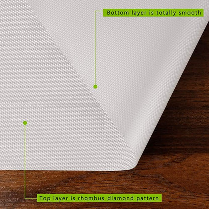 Kitchen Shelf Liner Drawer Liners, Non-Adhesive Refrigerator Liners Waterproof Fridge Mats with Strong Durable Kitchen Cabinets Mat for Drawers, Shelves, Pantry