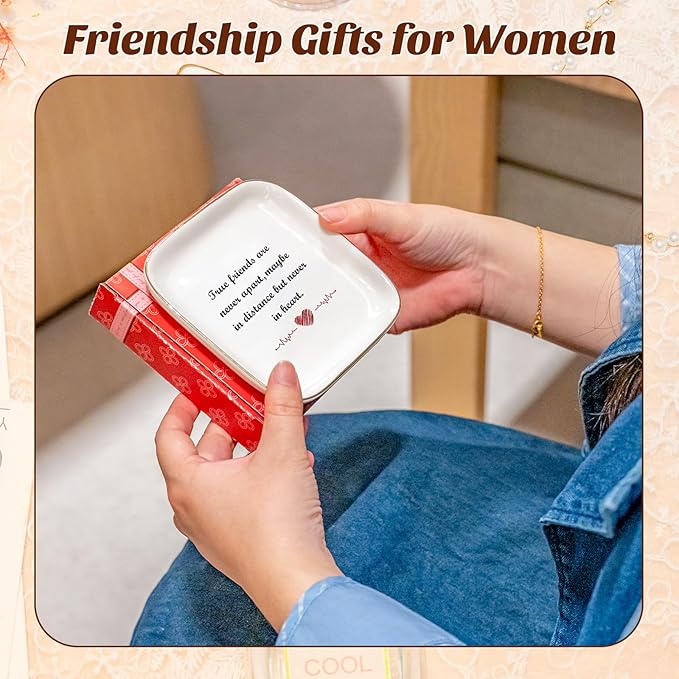 PUDDING CABIN Birthday Gifts for Women True Friends are Never Apart- Long Distance Friendship Gift, Friends Moving Away Gifts