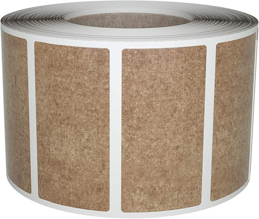 Royal Green Color Coding Labels Kraft Stickers roll 1.57inch x 0.75 inch - Rectangle Label Write on Surface (40mm x 19mm) - 500 Pack