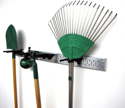 Wall Control Metal Pegboard Strip Garden Tool Organizer Pegboard Rail Kit
