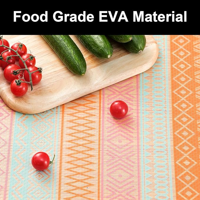 Cooyes Shelf Drawer and Cabinet Liner, Washable Oil-Proof Shelf Liners for Kitchen Cabinets, Shelves, Refrigerator, Non-Adhesive Drawers Mats（17.5" W x 360" L）
