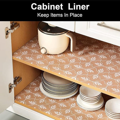 Cooyes Shelf and Drawer Liners for Kitchen Cabinets, Non Adhesive Cabinet Liner, EVA Waterproof Durable Non-Slip Drawer Mats for Shelves, Refrigerator, Storage, Desks（11.8" W x 360" L）