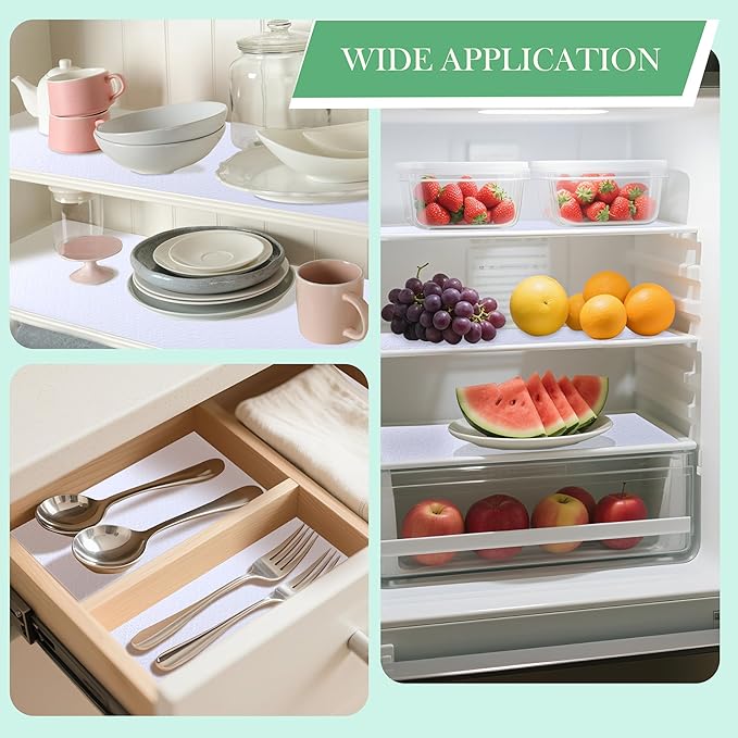 Shelf Liner for Kitchen Cabinets 20 Inch Wide X 20 Ft Non-Adhesive Drawer Liner Waterproof Oil-Proof Shelf Paper Non-Slip Strong Grip Cabinet Mat for Drawers, Refrigerator, Pantry, Bedroom, Cupboard