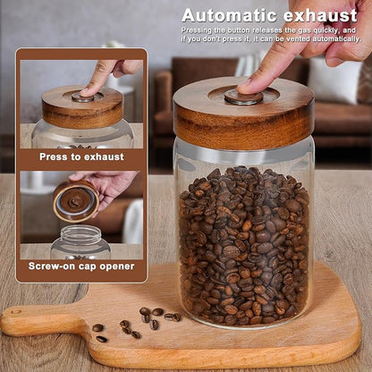 Glass Spice jars Small Glass Jars with Airtight Lid 6.7oz, Food Storage Canister for Pantry Sugar Tea Coffee Bean Seasoning Nuts Cookies Overnight Oatmeal (900ml(30oz)-1 Pack-A)