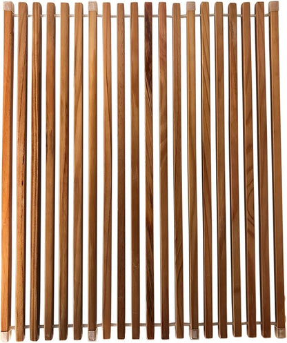 Roll Up Wooden Drying Rack Over The Sink Kitchen, Cover Sink Dry Dishes Bowl Spoon Quickly, Aesthetics and Finishes Coating, Neat Design Stain-Resistant Easy to Dry (Natural Wood color)