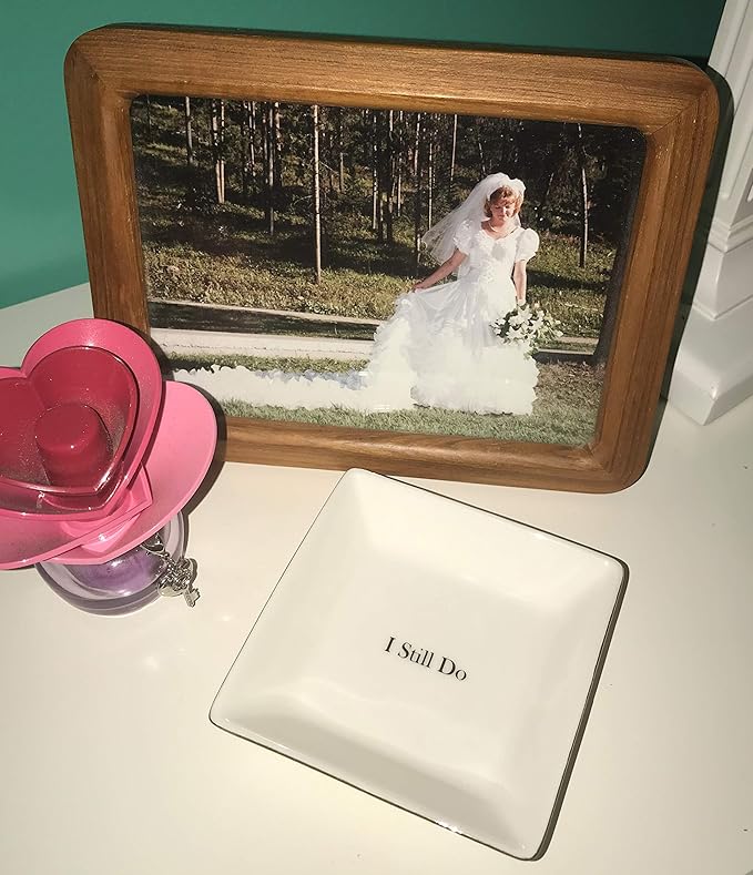 Simply Charmed I Still Do Gift for Wife or Husband – Aniversary or Valentine's Day Gift - Ceramic Jewelry Dish or Ring Holder – Elegant Trinket Tray