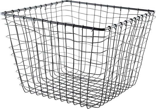 G.E.T. WB-305-MG Heavy Duty Iron Wire Utility Storage Bin/Basket, Square, 11" x 11" x 8"
