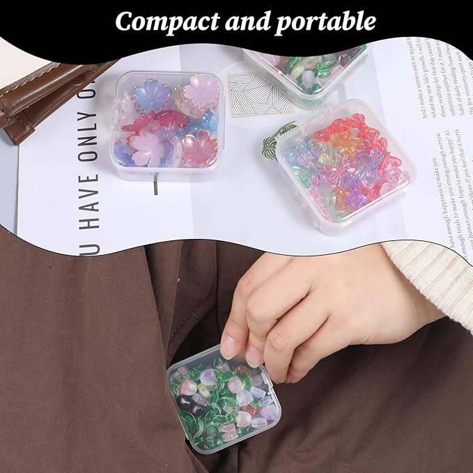 13 PCS Bead Organizer Box Clear Plastic Bead Storage Box Mini Storage Containers for Jewelry Making, DIY Crafts, Small Parts Organization