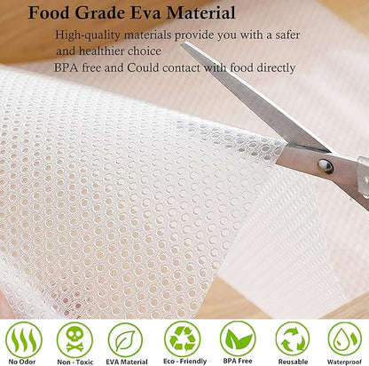 Shelf Liner with Adhesive Cabinet Drawer Liners Peel and Stick 11 in X 20 Ft Non-Slip Waterproof Kitchen Cupboard Drawer Mat for Pantry Shelves Closet Bathroom Refrigerator Liner Removable