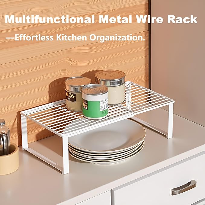 Multi-Functional Adjustable Metal Wire Shoe Rack Organizer - Stackable Shoe Storage for Closet, Extendable 15-24.4in, Retractable Entryway Shoe Cabinet Shelf (Black, 2 Pack)