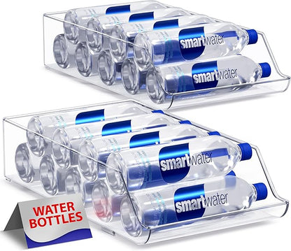 Sorbus 2-Pack Water Bottle & Can Organizer – Drink Holder for Refrigerator, Pantry, Kitchen Storage & Organization