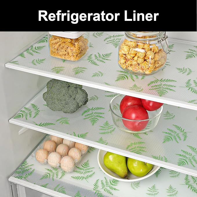 Cooyes Shelf Liner Drawer Liners, Shelf Liners for Kitchen Cabinets, Non-Adhesive Cabinet Liner, EVA Waterproof Non-Slip Refrigerator Liners for Kitchen Drawers（23.6" W x 118" L）