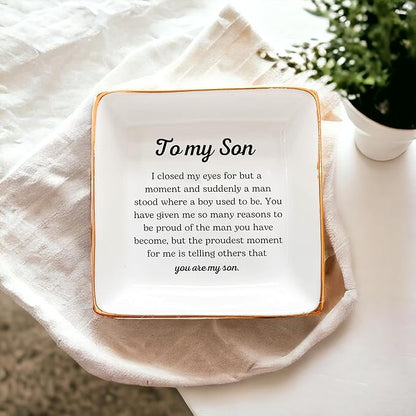 to My Son Gift Ring Dish, Son Gift from Parents, Son Wedding Gift, Son Present, Son Gift, Groom Wedding Gift, Son Present Groom Gift, Son Graduation Gift, Son Birthday Gift
