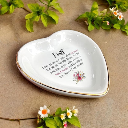 Wedding Ring Dish Jewelry Trinket Tray for Mother-in-law,Bridesmaid,Mother of the Bride/Groom-Engagement,Bridal Shower,Bachelorette Gifts for Couples,Mr. Mrs. (Mother-in-law 2)