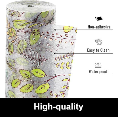 Cooyes Shelf Liners for Kitchen Cabinets, Refrigerator Liners Waterproof & Oil-Proof Kitchen Cupboard Liner Drawer Mats EVA Material Non Adhesive Fridge Liner for Shelves