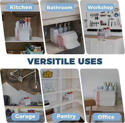 Storage Standard Trash Bag Kitchen and Bathroom Organizer - Large Garbage Bag Under Sink Dispenser - Acrylic Storage Cabinet