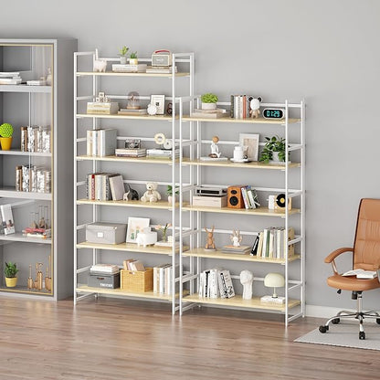 BHG Vintage Multifunctional Folding Bookshelf, No-Assembly Plant Stand Storage Rack Shelves for Home Office