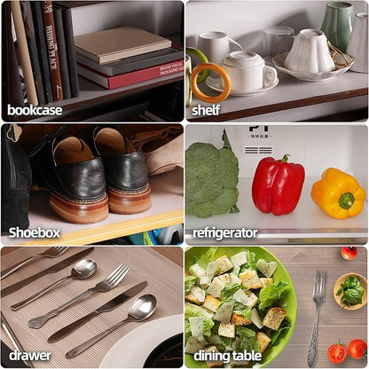 Shelf Liner,Non-Adhesive Drawer Liner,Food-Grade Material for Kitchen Cabinets Liner,Non-Slip Cupboard Liners Kitchen Drawer Liners Bathroom Shelves Liners (12 inches x 20 Feet x 2 Rolls)