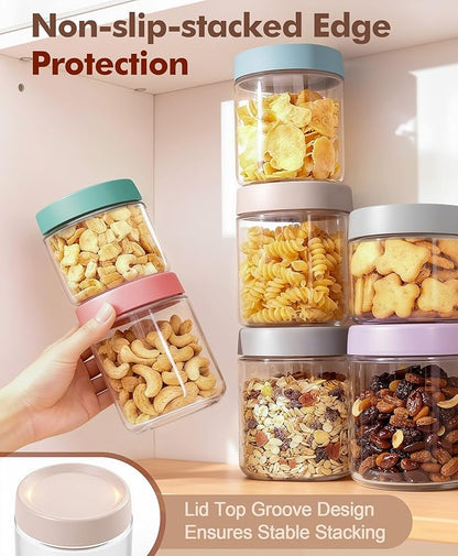 4 pack 16 oz Overnight Oats Containers with Lids and Spoons Glass Jars with Airtight Lids: Wide Mouth Mason Salad Jars, Leakproof and Reusable Glass Food Storage Container for Yogurt Snacks Spice