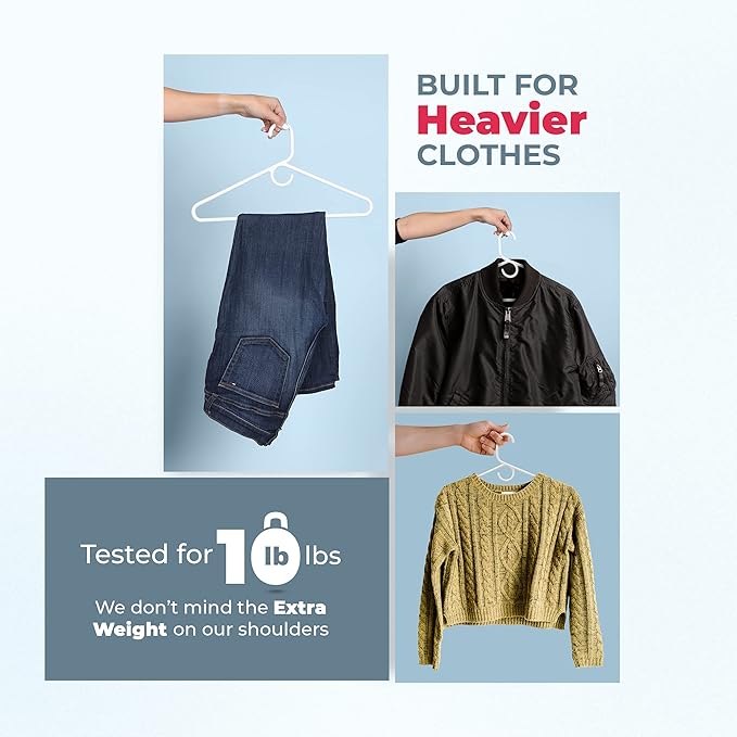 Neaties Heavy Duty Clothes Hangers 36 Pack – Made in The USA – 8lb Capacity Plastic Hangers for Adult Clothing – Durable for Pants, Coats, Jackets, or Jeans – Pink