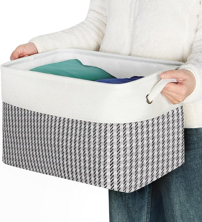 Kntiwiwo Foldable Storage Bin Collapsible Fabric Storage Basket Cube with Durable Handles Closet Organizer Bins for Organizing Shelves Drawers, Set of 3, 15" x 10" x 9.5", Houndstooth