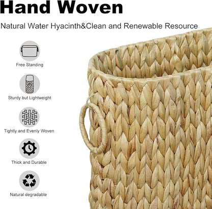 Toilet Paper Storage,Water Hyacinth Toilet Paper Baskets Bathroom Organizer,Large Toilet Paper Holder for up to 9 Mega Rolls,Bathroom Accessories Organizer